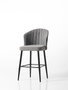 Hanah Home Rubi Set de 2 Taburetes de Bar Gris y Negro